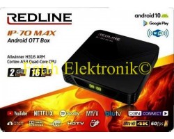 Redline IP-70 Max 4K UHD Çift Wifi Lan HDMI Microsd Android 10.0 2 GB 16 GB IPTV uyumlu